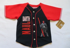 NWT VINTAGE KIDS STAR WARS DART MAUL JERSEY TOP, SZ 6/7 - Picture 1 of 11