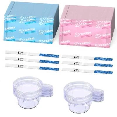 TAEING Ovulationstest Streifen LH,Schwangerschaftstest Streifen HCG + Urinbecher