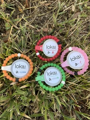 Lokai Bracelets Set Of 4 Red Pink Green Orange M - Image 1 of 4