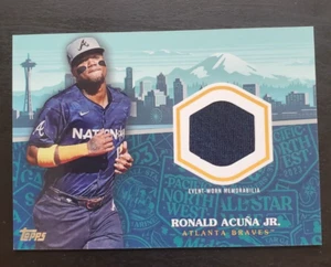 2023 Topps Update Ronald Acuna Jr. All Star Stitches Relic #ASR-RAJ Braves - Picture 1 of 2