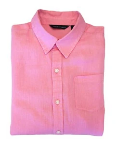 JANIE AND JACK Boy's 12 Long Sleeve Pink Linen Button Down Shirt - Picture 1 of 2