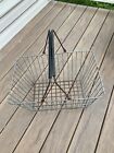 Antique Heavy Wire Grocery Basket with Rubber Lined Handles