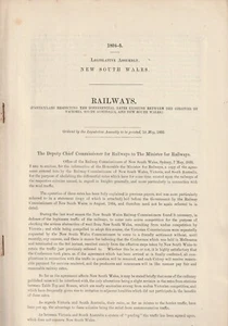 FERROCARRILES AUSTRALIANOS, NUEVOS WALES DEL SUR, MONTAJE LEGISLATIVO 1894-5, FERROCARRILES - Imagen 1 de 1