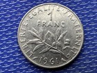 1961 France 1 Franc Pièce #K2631