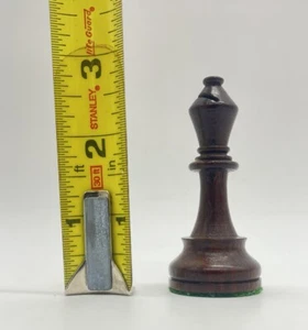 Vintage Staunton Style Dark Brown Wooden Weighted Bishop Replacement Chess Piece - Picture 1 of 4