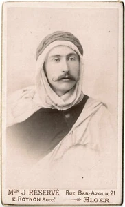Cdv.Alger."Mr René Palyart en Bédoin"Photo M.J.Réservé.E.Roynon Suc.Algérie 1880 - Picture 1 of 2