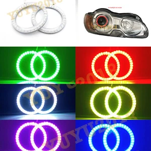RGB LED Anillo Halo para Jaguar XF 2009-2011 Faro Ángel Ojo Bluetooth Lámpara DRL - Imagen 1 de 16