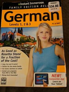 Instant Immersion Family Edition Deluxe German Levels 1 2 3 PC/Mac/Tablet 814000
