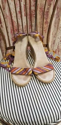 Marc Jacobs women sandals  Espadrilles wedge Platform laces shoes Sz 409 - Image 1 of 4