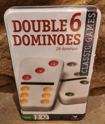 Cardinal Double Six (6) Dominoes Classic Game Collectors Tin 28 Dominoes Sealed - Image 1 of 4