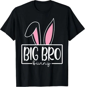 Funny Big Bro Bunny Happy Easter Family Matching T-Shirt Hoodie - Picture 1 of 11
