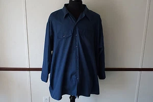 Vintage Dickies Blue Long Sleeve Work Shirt 20x33 Made in USA - Picture 1 of 8