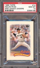1989 Topps Mini League Leaders Baseball #14 Nolan Ryan PSA 10