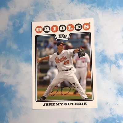 Tarjeta de béisbol Baltimore Orioles 2008 Topps Jeremy Guthrie #311 Foto 1 de 2