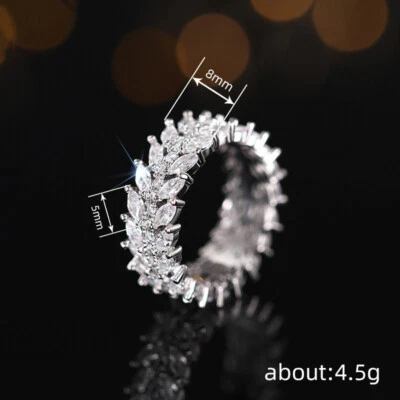 Anillo de 8 mm de oro amarillo de 18 quilates con banda de circonita cúbica AAA para hombre y mujer talla 5-12 Foto 1 de 4