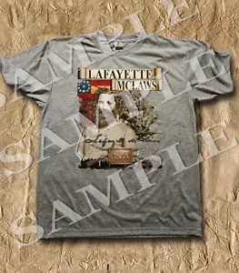 T-shirt Lafayette McLaws Signature Series tema guerra civile americana colore cenere - Foto 1 di 1