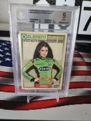 2010 Press Pass Element Danica Patrick RC Card #59 BECKETT FULL GRADE 9 CHEVY - Image 1 of 2