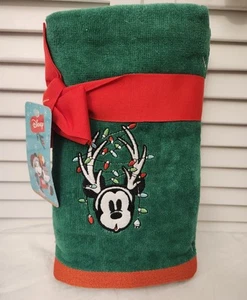 Christmas Disney Mickey Mouse Hand Towels (2)  Kitchen or Bath new with tags - Picture 1 of 6
