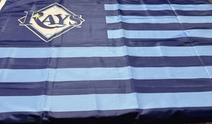 Large Tamp Bay Devil Rays American Flag In Royal And Navy With Rays Logo In Plac - Picture 1 of 1