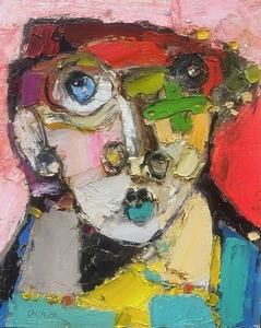 Quadro astratto originale olio su tela tavola 8x10 in di Anastasiya Kimachenko - Foto 1 di 1