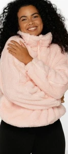Lorna Jane pink Teddy fluffy zip sweat sweatshirt jacket - size S - Picture 1 of 4