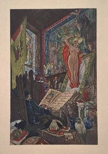 Félicien Rops - L'Incantation, 1905 - Light Print - Erotica - SIMBOLISMO - Picture 1 of 1