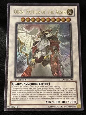 Odin Father Of The Aesir - STOR-EN040 - Ghost Rare - 1st ED - Moderately Played - Image 1 of 4
