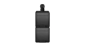 AQUANT 2K gniazdo natynkowe podwójne z uziemieniem 2x2P+Z pion IP65 antracytowy - Imagen 1 de 1