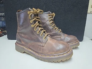 Dr. Martens 1460 Crazy Horse braune Lederstiefel 8 Ösen UK Herren 6 Damen 7 UK - Bild 1 von 16