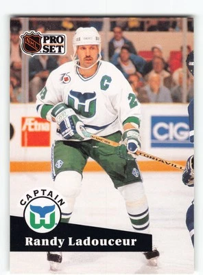 Randy Ladouceur 1991 Hartford Whalers Card - Image 1 of 2