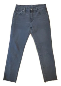 Pantalones de mezclilla para mujer Gap 1969 Best Girlfriend talla 27R desteñidos negro dobladillo crudo - Imagen 1 de 7