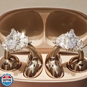Diamantes de imitación para clip en auriculares oreja abierta, exquisita decoración hágalo usted mismo (Gran Rin - Imagen 1 de 4
