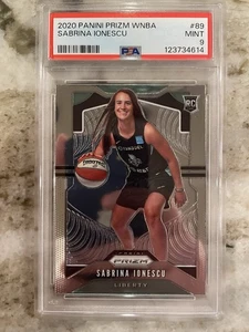 2020 Panini Prizm WNBA Sabrina Ionescu Rookie RC #89 PSA 9 Mint NY Liberty - Picture 1 of 2