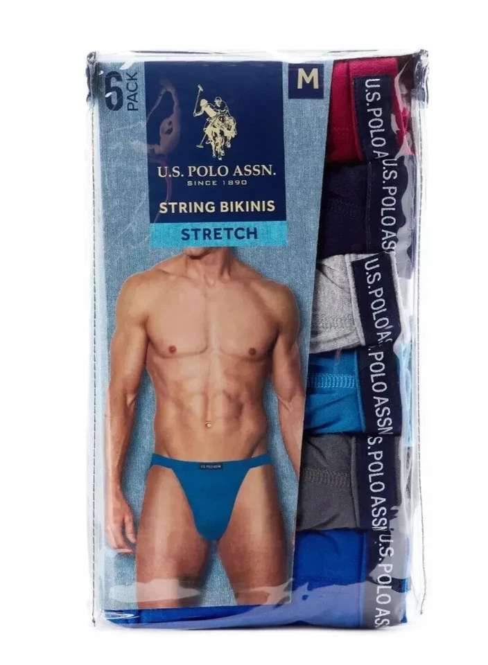Lote de 3, 6 o 12 calzoncillos de bikini de cuerda de algodón ultra para hombre de EE. UU. Polo ULTRA Foto 1 de 4