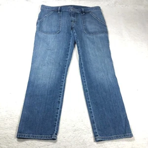 Ann Taylor LOFT Womens Relaxed Skinny Crop Jeans Size 28 Blue Mid Rise Stretch - Picture 1 of 13