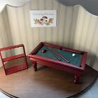 DOLLSHOUSE 1/12TH SCALE POOL TABLE AND STAND