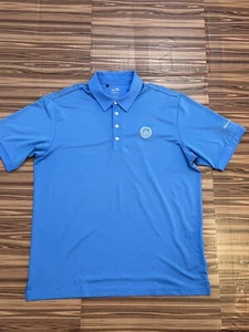 Adidas Golf Polo ClimaLite Blue Short Sleeve Golf Shirt Polo Mens Sz Large - Picture 1 of 6