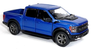 2022 FORD Raptor F-150 SVT Modellauto blau ca.  1:46 von Kinsmart - Picture 1 of 4