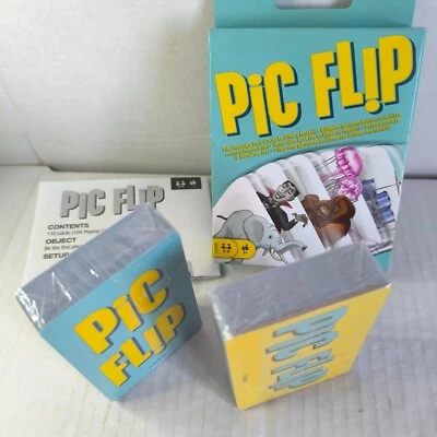 Mattel Pic Flip Card Game Sealed 110 Cards 2-6 Players Age 7+ It's Flippin Fun - Image 1 of 4