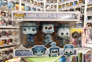 FUNKO POP KINGDOM HEARTS 3PACK CHASE TRON SORA/GOOFY/DONALD + MISTERY BOX VUOTA - Imagen 1 de 17