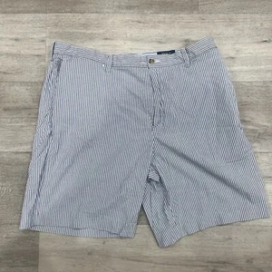 Polo Ralph Lauren Shorts Mens 38 Blue Striped Seersucker Stretch Classic Fit - Picture 1 of 6
