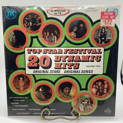 Sealed TOP STAR DYNAMIC HITS RECORD LP BEE GEES, BREAD, THE DOORS, DONOVAN TU223 - Image 1 of 4