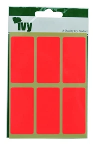 Etiquetas adhesivas autoadhesivas naranja fluorescente hiedra de 25 mm x 50 mm (24 pegatinas) - Imagen 1 de 1