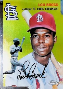 2023 TOPPS CHROME PLATINUM ANNIVERSARY #471 LOU BROCK ST LOUIS CARDINALS - Picture 1 of 2