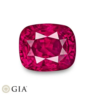 GIA, GRS & LOTUS Certified CEYLON Ruby 7.19 Ct. Natural Untreated MUSEUM GRADE - Image 1 of 4