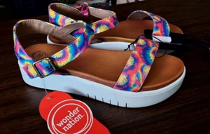 Girls Wonder Nation Tie Dye Sandals New Size 2 - Foto 1 di 3