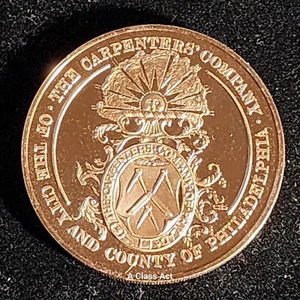 1724-1974 The Carpenters' Co. 250th Anniv., Philadelphia, PA Medal. T7273 - Picture 1 of 4