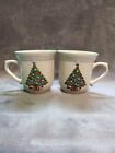 2 Vintage Mt Clemens Holiday Dishware Christmas Tree Cup