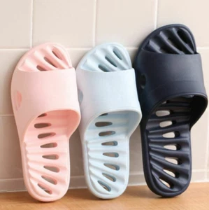 Men Women Couple Home Slipper Shower Non-Skid Flip Flops Indoor Soft Floor Shoes - Picture 1 of 22