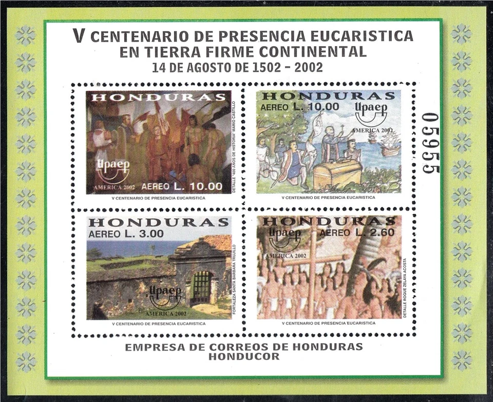 HONDURAS HB 69 2002 AMÉRIQUE UPAEP V CENTENAIRE De La Découverte De HONDURAS - Photo 1/1